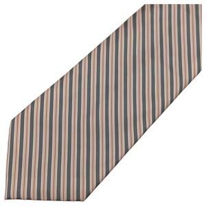 Claiborne Men's‎ Tie Silk Striped Preppy Gray Pink White Regimental 57"x4"